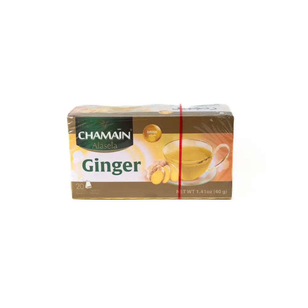 Box of Chamain Ginger Tea 20 Sachets.