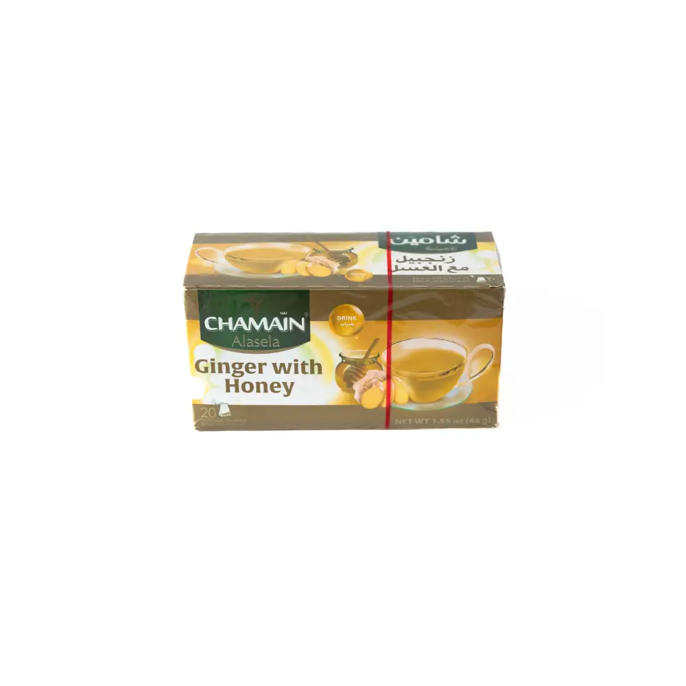 Box of Chamain Ginger Honey Tea 20 Sachets.