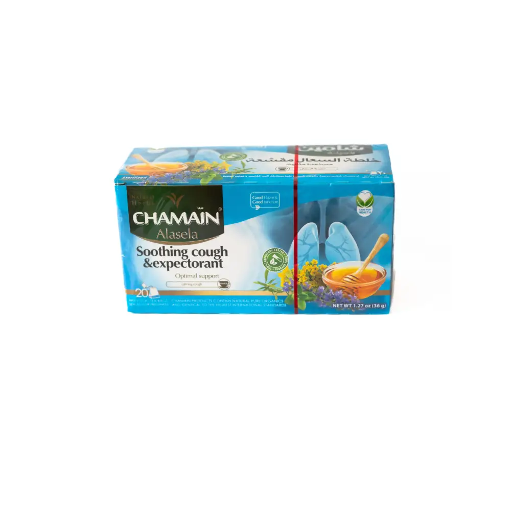 Box of Chamain Expectorant Tea 20 Sachets.