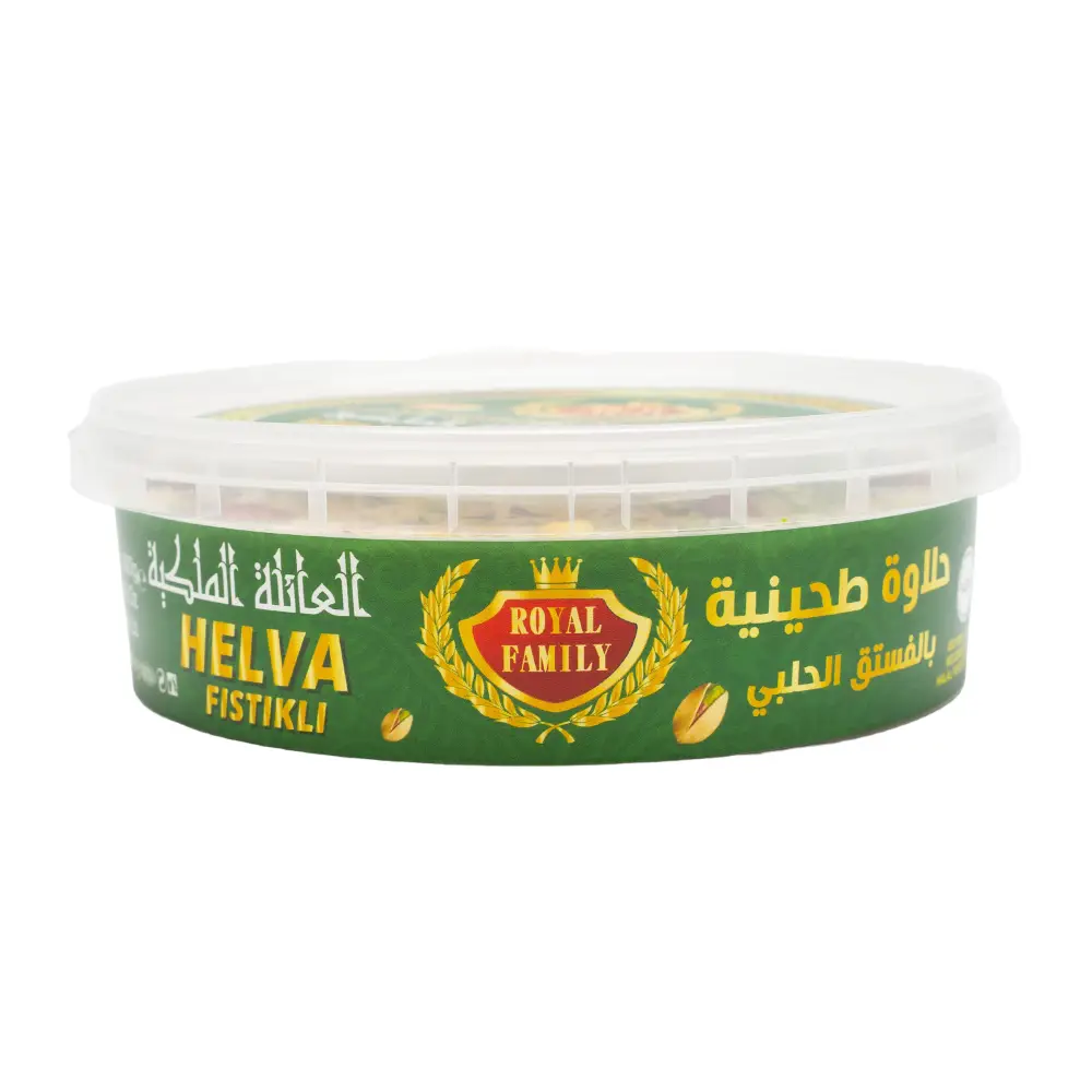 Container of Pistachio & Almond Halva 900g.