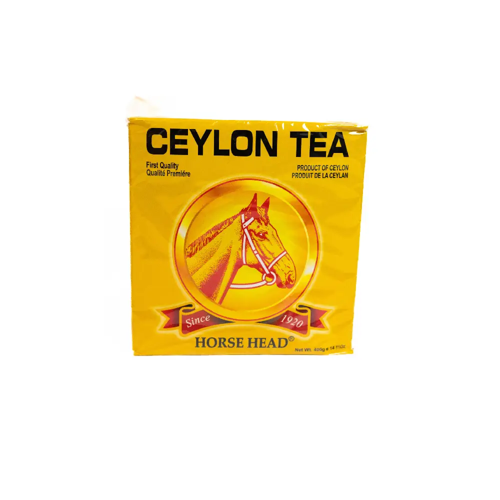 Box of Ceylon Noble Horse Black Tea.