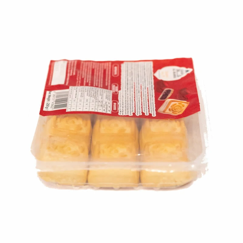 Front view of Al-Basha Rose Filled Biscuits 250g package