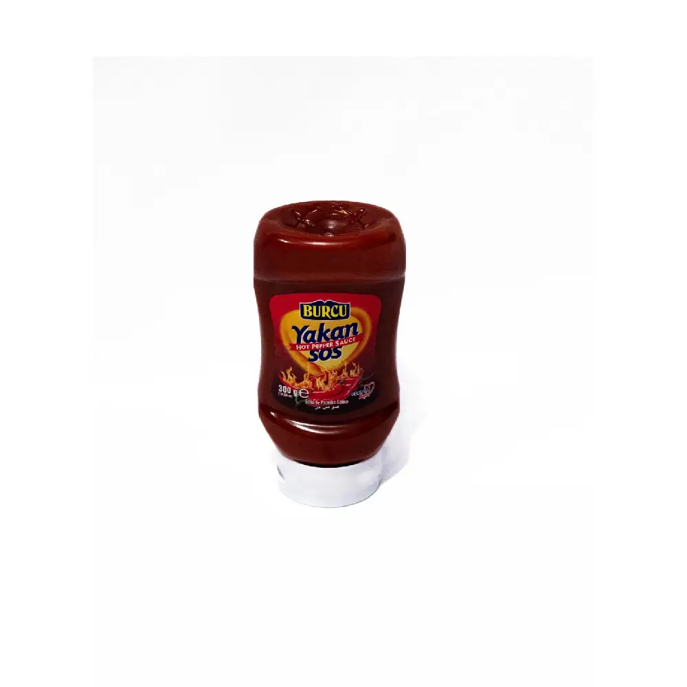 Bottle of Burcu Hot Pepper Sauce 300g.