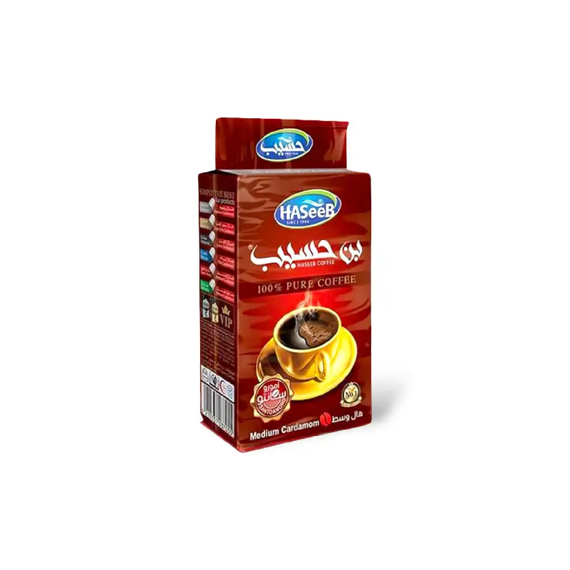 Package of Haseeb Medium Cardamom Hell Coffee 500g