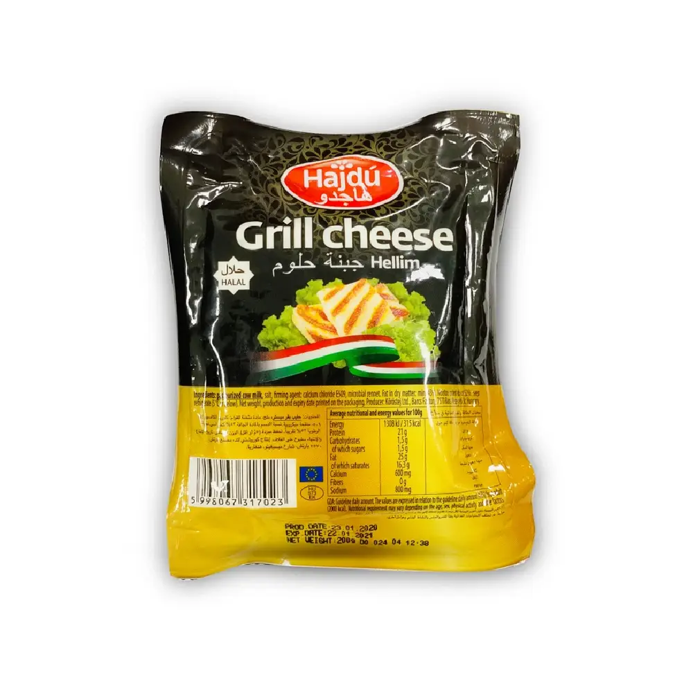 Package of Hajdu Grill Cheese 200g.