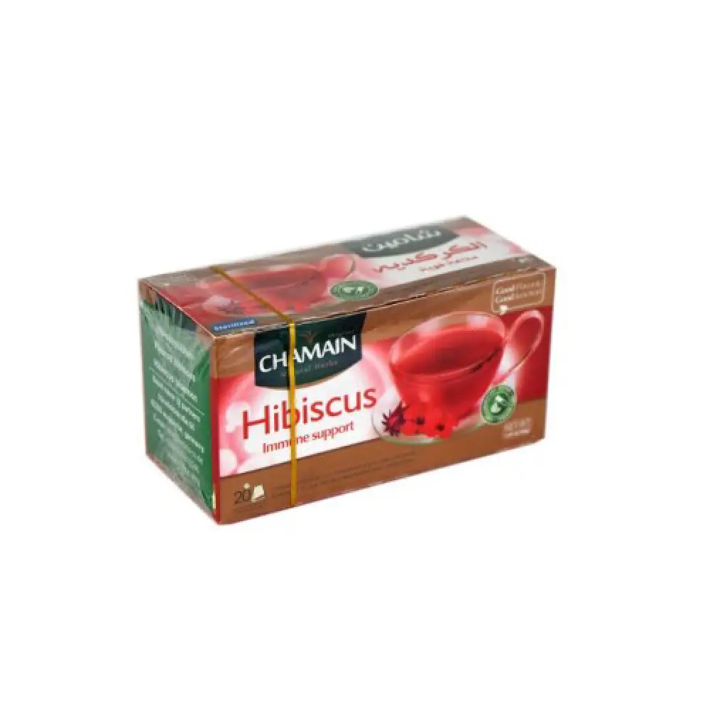 Box of Chamain Hibiscus Tea 20 Sachets.