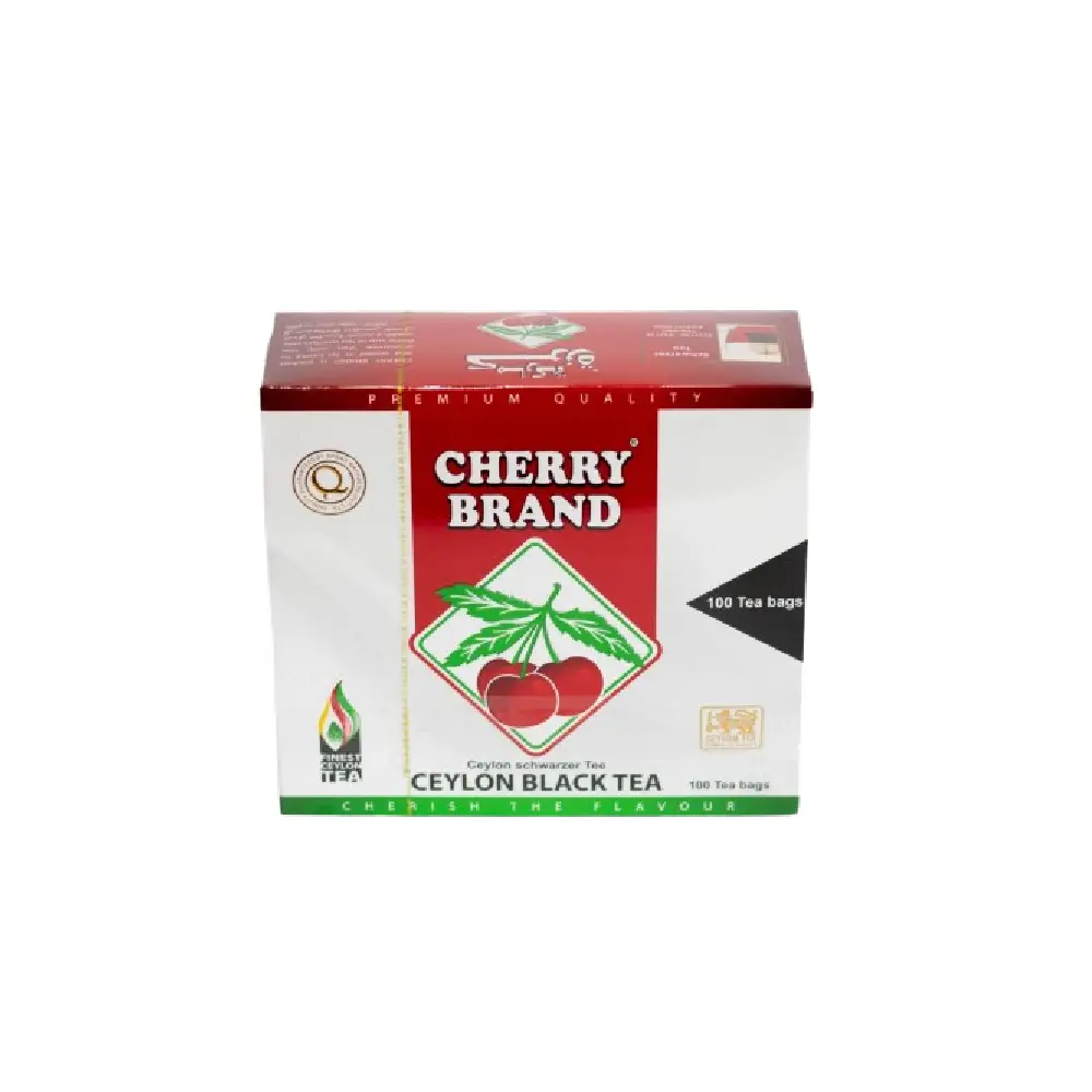 Box of Ceylon Black Tea with Cherries 100 Sachets.