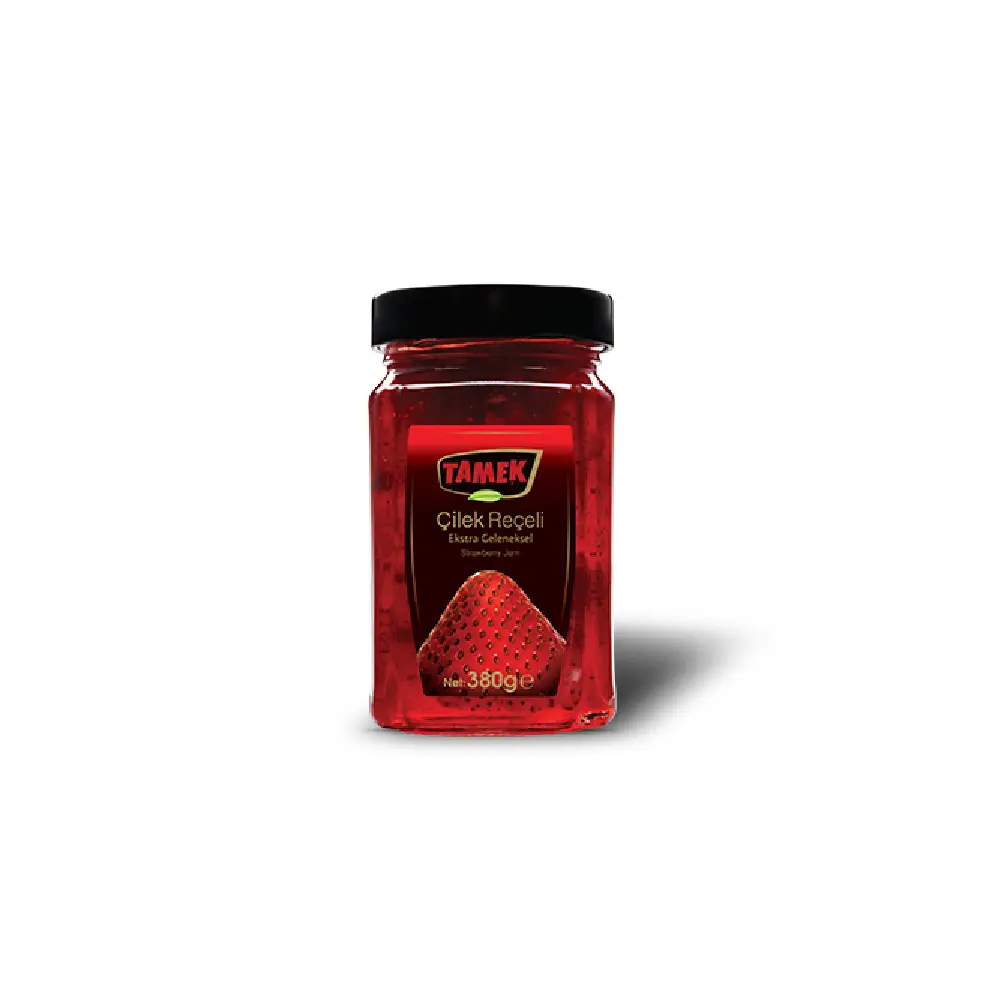 Jar of Tamek Strawberry Jam 380g.