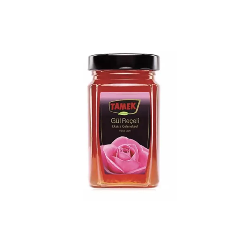 Jar of Tamek Rose Jam 380g.