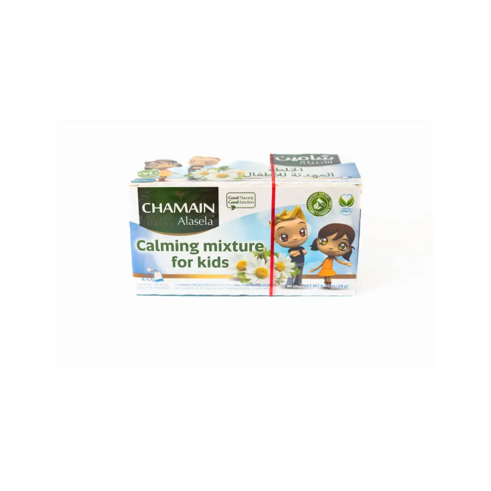 Box of Chamain Kids Calming Tea 20 Sachets.