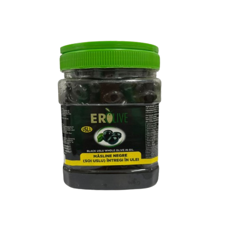 Jar of Whole Black Olives 940g.