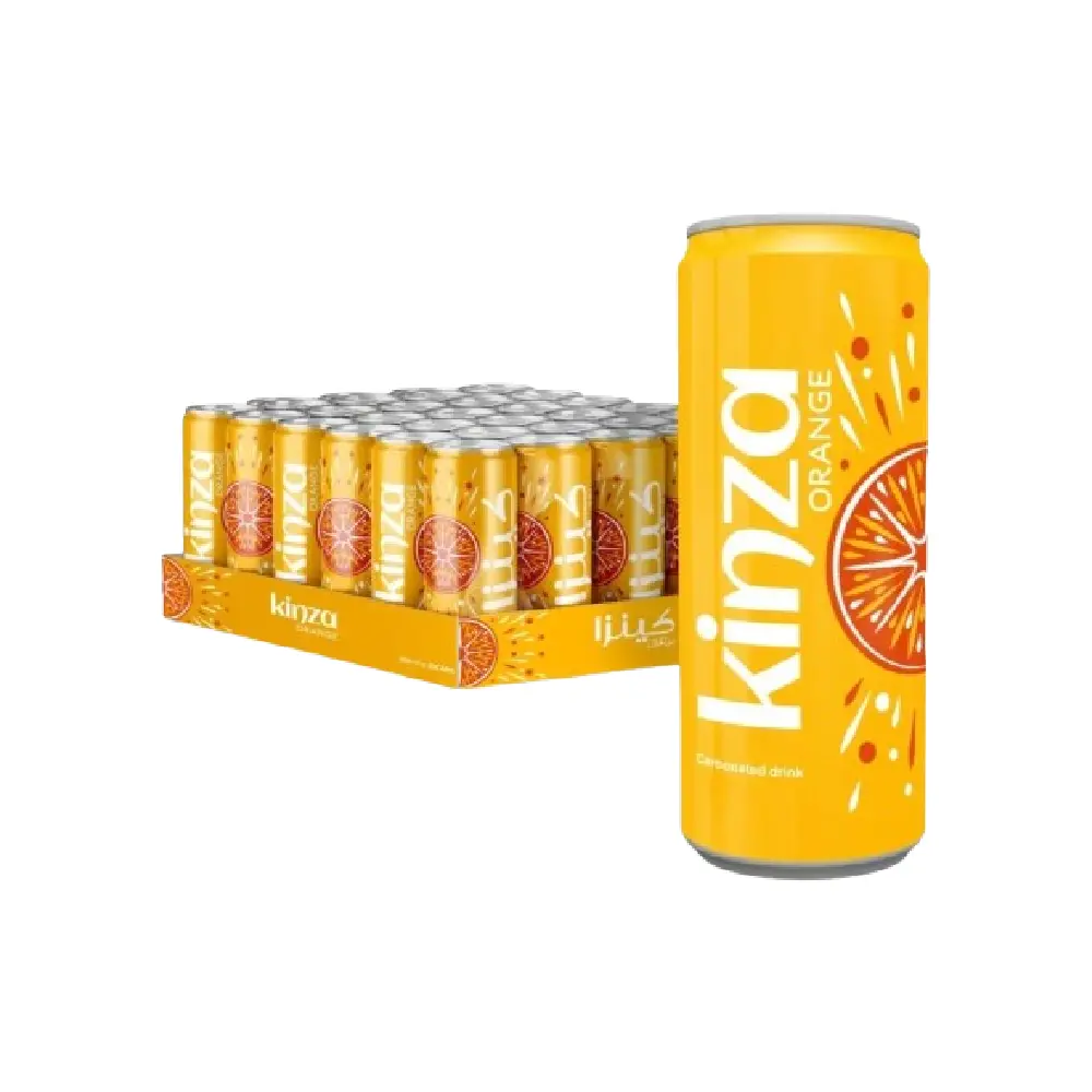 Can of Kinza Orange Drink 250ml.