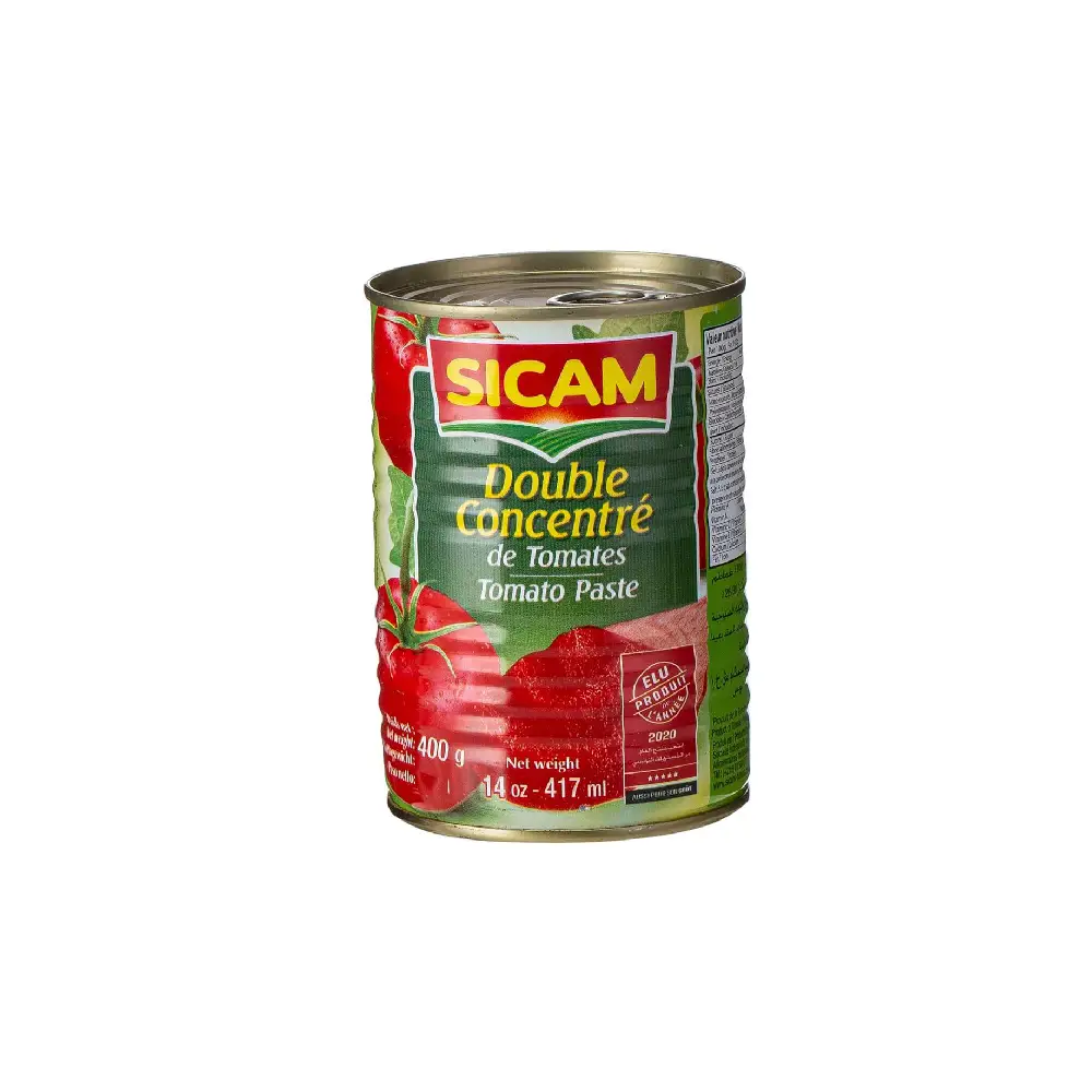 Can of Sicam Double Concentrated Tomato Paste 400g.