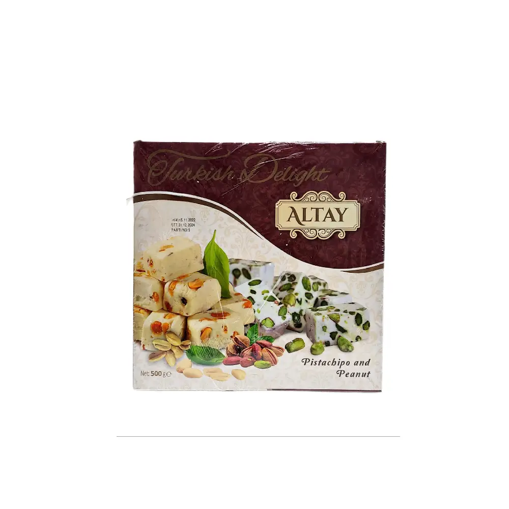 Box of Turkish Delight Pistachio & Peanut 500g.