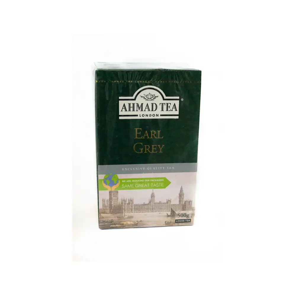 Box of Ahmad London Earl Grey Tea 500g.