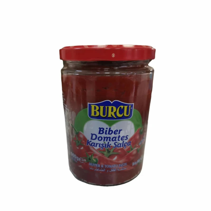 Image of Burcu Tomato Paste with Hot Peppers 600g.