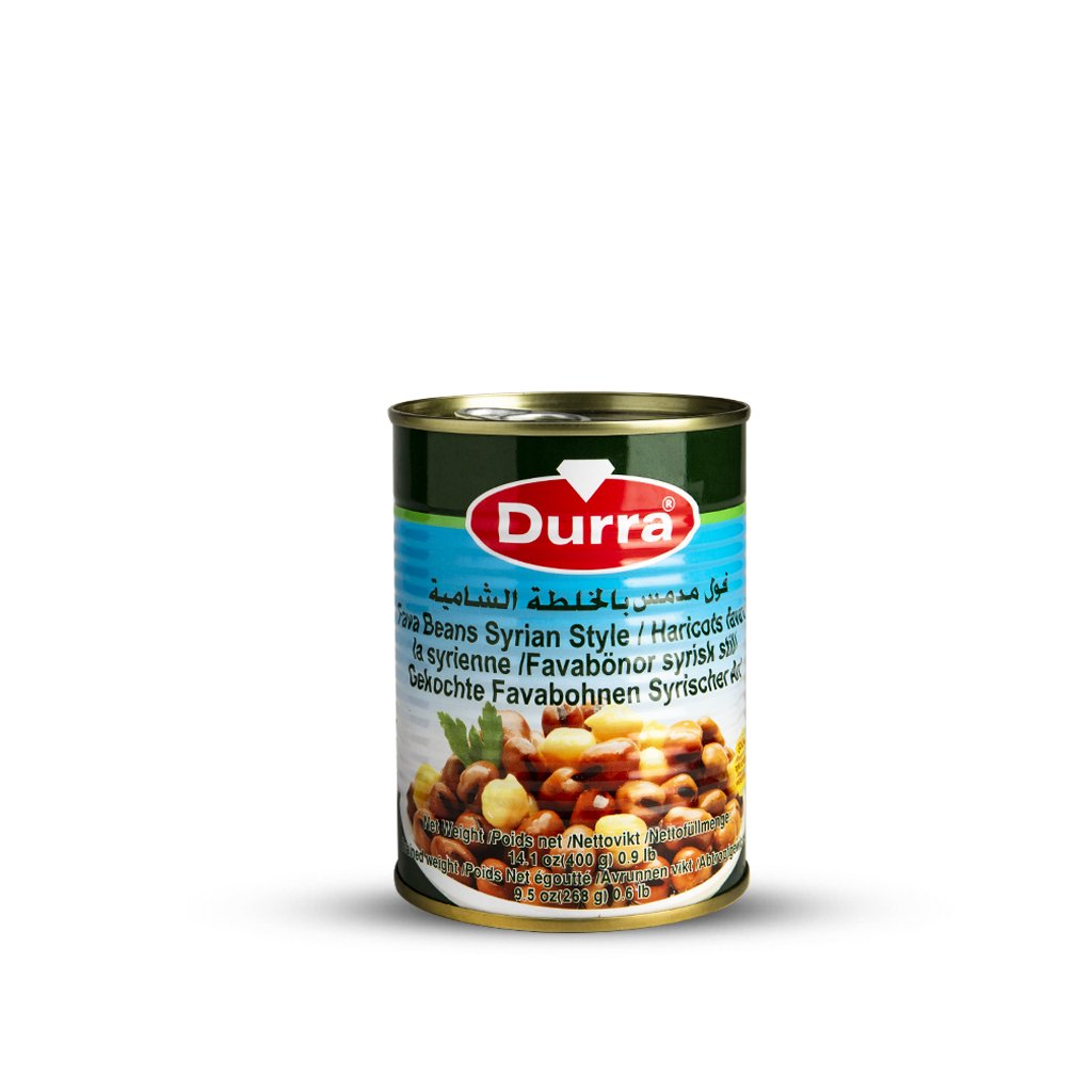 Can of Durra Fava Beans with Sesame Paste in Syrian Style 400g.